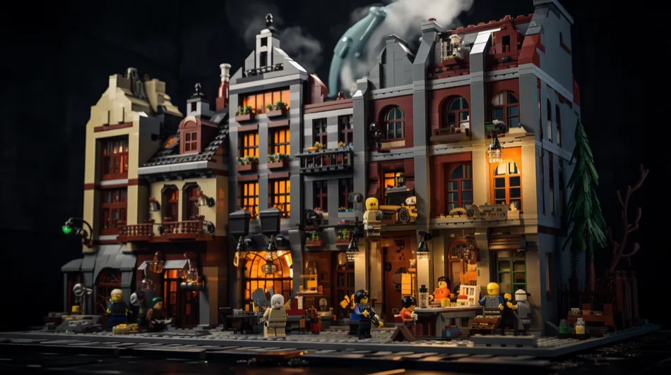 ¡Esta calle hecha con Lego tiene el ambiente mágico de Harry Potter!